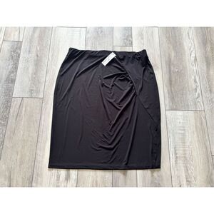 Shavonne Dorsey plus size black midi skirt size 1X